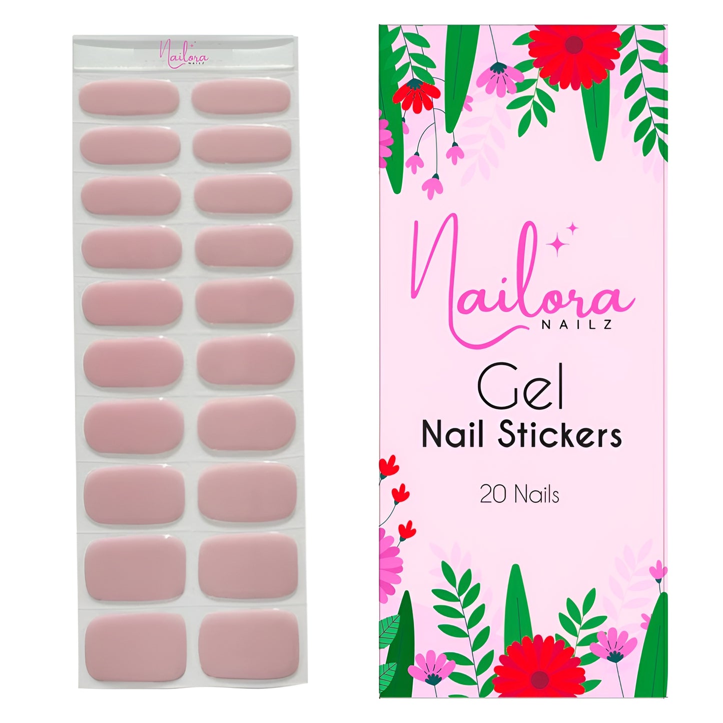 Pink Transparant - Gel Nail Strip